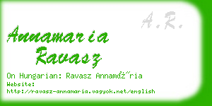 annamaria ravasz business card